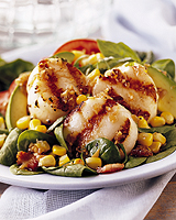 Scallop and Spinach Salad BBQ recipe
