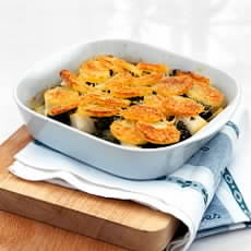 Oven-roasted Fish with Potatoes and Salsa Verde